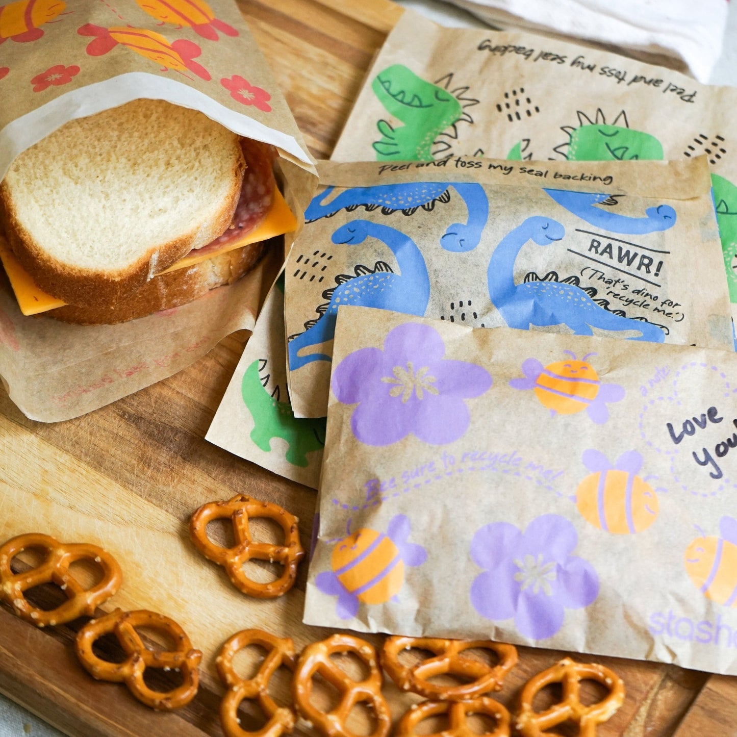Recyclable Paper Bags 2-Pack 100ct